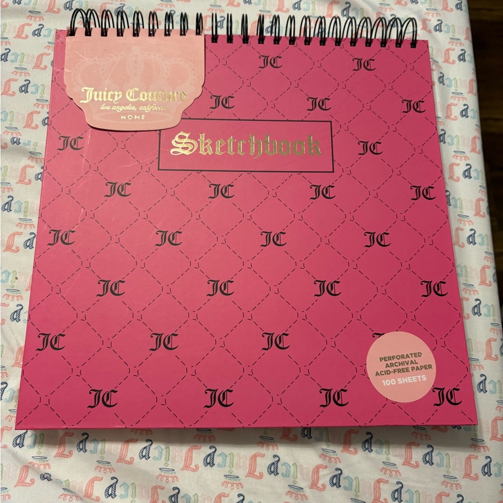 Juicy Couture Pink Spiral Sketchbook